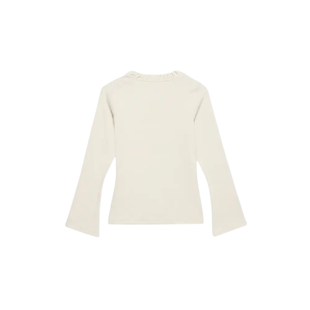 Mint Velvet Neutral Ruched Cotton Henley Top
